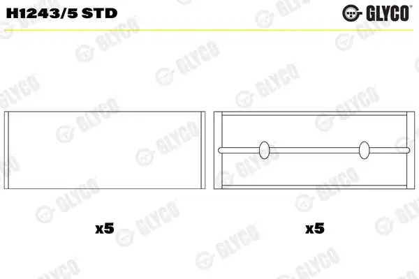 GLYCO H1243-5STD | Ana Yatak Std Koleos Laguna III Latitüde Traffic II X Traıl T31 Qashqai J10 2 0 M9r