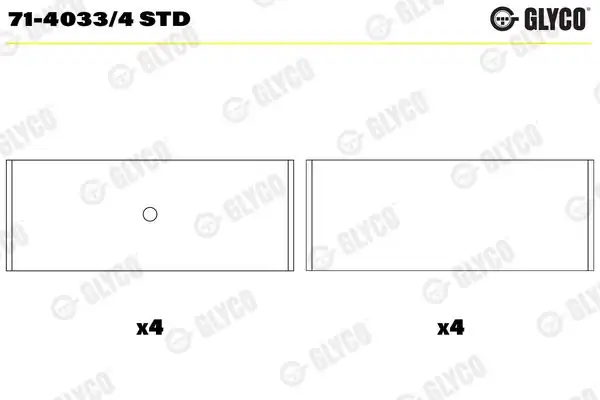 GLYCO 714033-4STD | Kol Yatak Std Albea Doblo Fiorino Palio Linea Astra H J Corsa C D 1 3 JTD