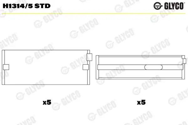 GLYCO H1314-5STD | Ana Yatak VW Caddy 11 15 Golf 9 14 Polo 10 Cbza CBZB Cbzc