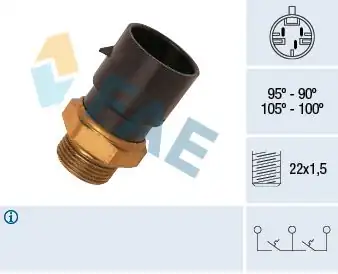 FAE 38020 | Fan Müşürü Opel Astra F Omega B 3 Fişli 105 90 1811233
