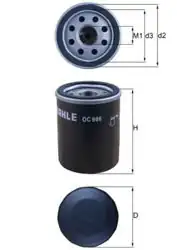 MAHLE OC986 | Yağ Filtresi Albea / Doblo / Punto / Palio / Idea / Alfa / Honda / Opel 1.2 1.4 01 -