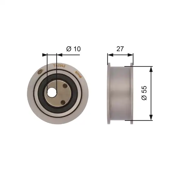 Gates T42042 Triger Gergi Rulmanı Lada Samara Vega Kalina 1 5 1 6 96 1810034