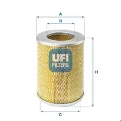 UFI 27.140.00 | Filtre Hava Land Cruiser 84 > 96 2.4 TD / Wfr Ln85 90-97