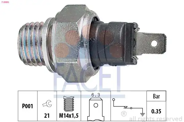 FACET 7-0006 | Yağ Müşürü R12 Uno Samara