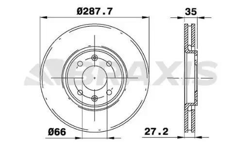 BRAXIS AE0198 | Ön Fren Disk Aynası Havalı C5 C5 II 2 0 Hdi 2 2 Hdi 3 0 V6 01 Xantia Xantia II 3 0 V6 2 0t 1 9t 1 9d 1 Adet
