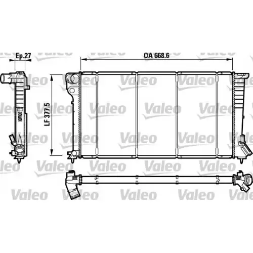 Citroen Berlingo 1998-2003 1.9 Dizel Klimasız Sekmanlı Tip Su Radyatörü Valeo Marka