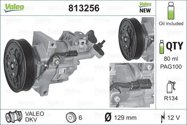 Valeo 813256 Klima Kompresörü Renault Fluence Megane III 1 5 dCi K9k 1 6 16v Dacia Dokker Duster Lodgy Logan Sandero