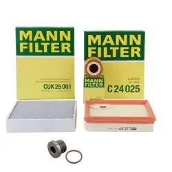 Bmw F20 Kasa 120i Periyodik Bakım Filtre Seti Karter Tapalı Mann Marka