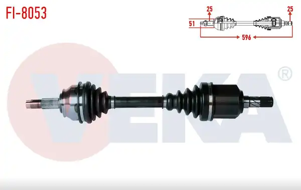 YERLİ FI-8053 | Fiat Egea 2015- 1.6 Dizel Sol Aks Komple