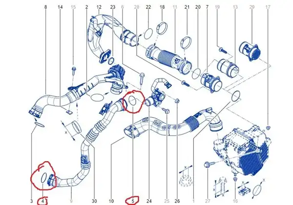 Mais 8201089106 Renault Clio 4 2012 2018 Megane 4 2015 1 5 dCi Turbo Hortum Contası