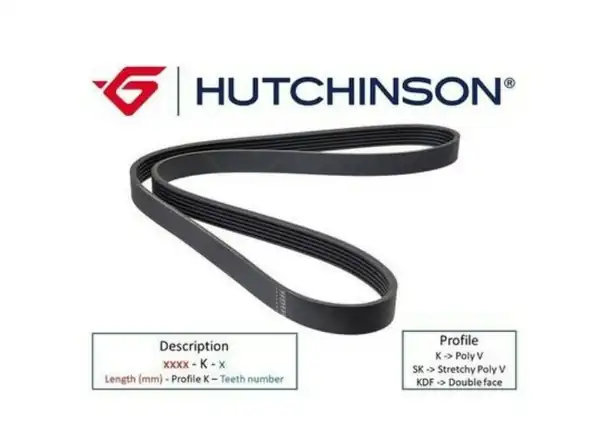 HUTCHINSON 7PK1570 | Renault Megane 4 2015- 1.2 tCe Benzinli Alternatör Kayışı