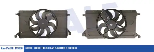 KALE 413500 | Fan Motoru Davlumbazlı Ford Focus II C Max 03 13 1 6 Zetec S 16v 2 0 TDCI Klimalı 48544