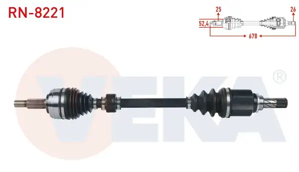 Veka RN 8221 Aks Komple Sol Renault Captur 1 5 dCi M-T 6 İleri 2013