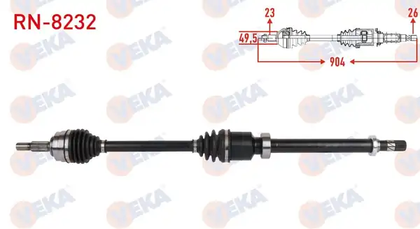 Veka RN 8232 Renault Clio V 1 0 Tce B7mt Sağ Aks Komple 2019