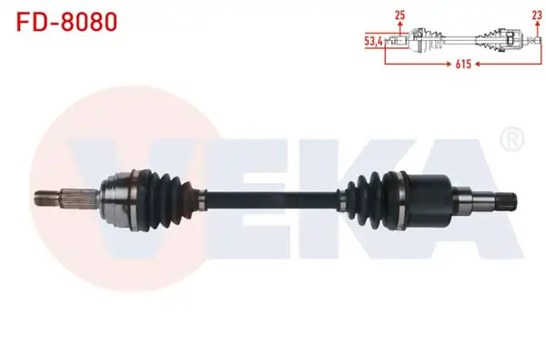 Veka Fd 8080 Ford Tourneo Courier Sol Ön Komple Aks 1 5 TDCI M T 2018