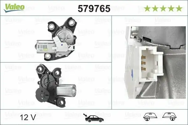Valeo 579765 Silecek Motoru Arka Peugeot Partner 08 Berlingo 08 Opel Combo E 1102668