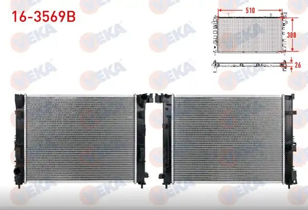 VEKA 16-3569B | Renault Talıant Xjf 1 0 Sce Su Radyatörü Clio V Captur II