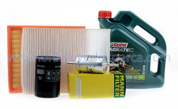 Volkswagen Passat 1.6 Benzinli Motor Filtre Bakım Seti Mann Marka Castrol Motor Yağlı