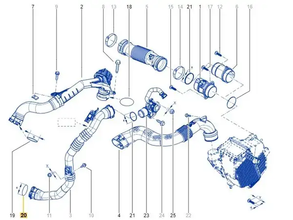Renault Mais 8201089107 Turbo Hortum Contası Captur Megane 4 2015 1 5 dCi