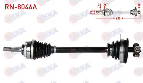 VEKA RN8046A | Sol Aks Komple Renault Clio II Bb0 1 2 Cb0 1 2 1 5 dCi 1998 2005 Symbol 2006 2008
