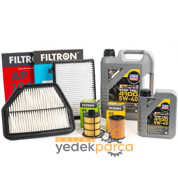 Opel Antara 2 0 Dizel Periyodik Bakım Seti Filtron Filtre LIQUI MOLY 5w40 4100 6 LT Motor Yağlı 2007 2011