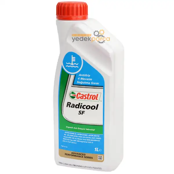 Castrol Radicool Sf 1 Litre Kırmızı Konsantre Organik Antifiriz