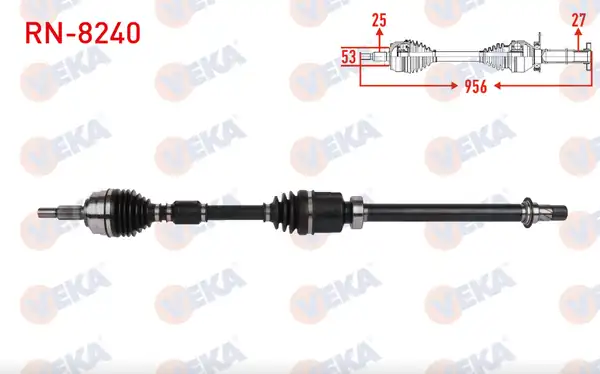 Veka RN 8240 Renault Clio V 2019 1 3 Tce 956mm Sağ Aks Komple