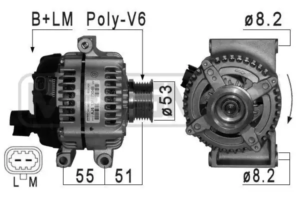 PSA 13587304 | Opel Astra K 1.6 Dizel Alternatör 140 Amper Orijinal