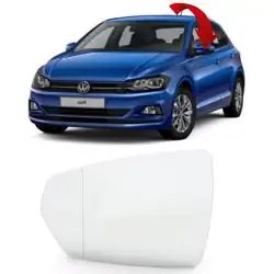 İTHAL 2G0857521B | Volkswagen Polo 2018 Model Sonrası Sol (Şoför) Tarafı Ayna Camı
