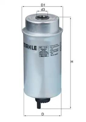 MAHLE KC116 | Yakıt Filtresi Ford Transit V184 01 -