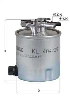 MAHLE KL404-25 | Mazot Filtresi 06-Logan 1.5 DCI + Sns
